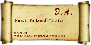Dunai Artemíszia névjegykártya